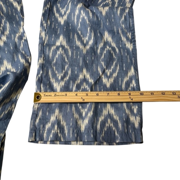 Chico's 100% Linen Ikat Print Wide Leg Pants Resortwear Vacation Preppy Small - Picture 16 of 16